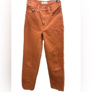 Madewell Rust Straight Jeans